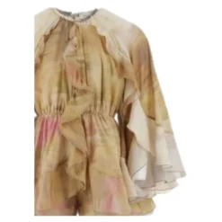 Abstrakt Mønster Beige Jumpsuit Kjole