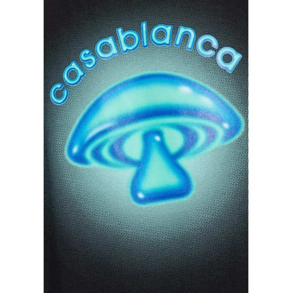 Airbrush Mushroom Logo Kortærmet T‑shirt