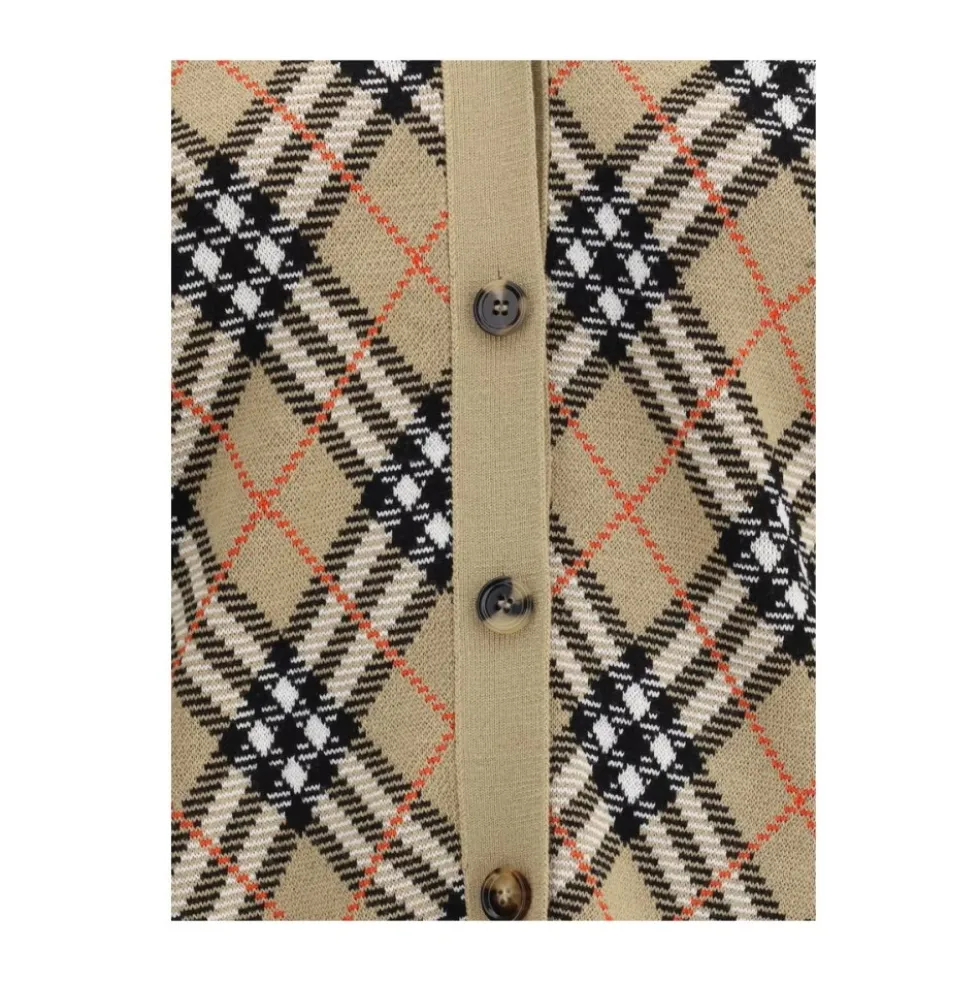 Archivio Check Uld Cardigan