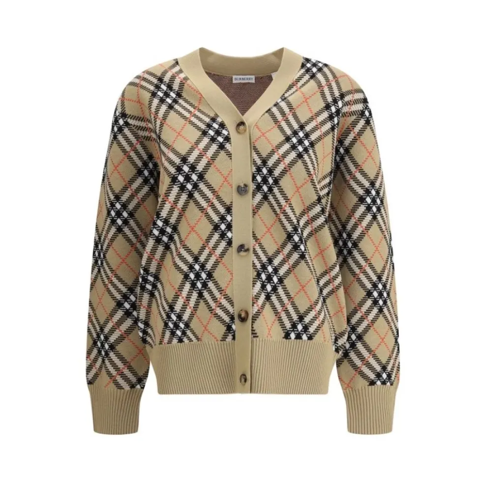 Archivio Check Uld Cardigan