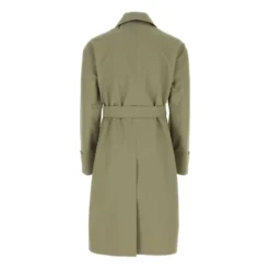 Armygrøn bomuldstrenchcoat