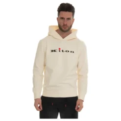 Behagelig bomulds sweatshirt med hætte