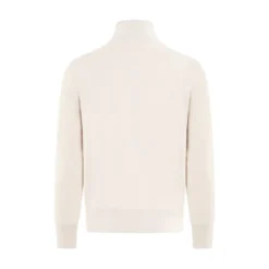 Beige Half Zip Stilfuld Jakke