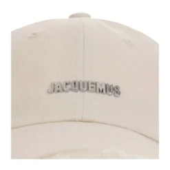 Beige Logo Bomuld Snøre Hat
