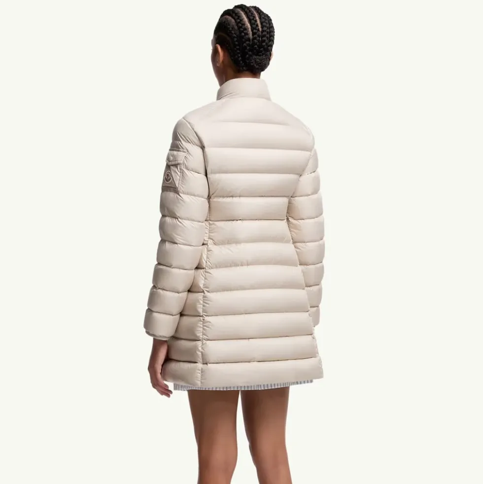 Beige Mellemlang Dunjakke