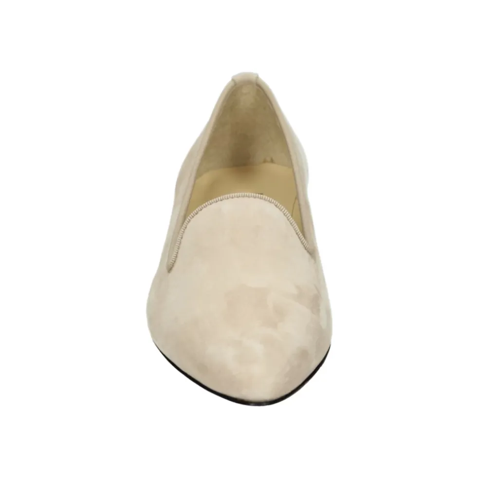 Beige Ruskindspumps