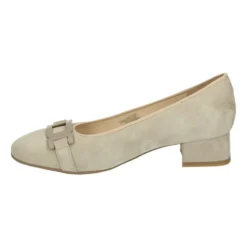 Beige Ruskindspumps