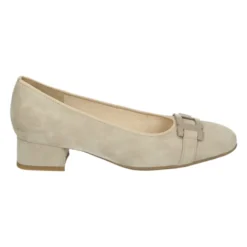 Beige Ruskindspumps
