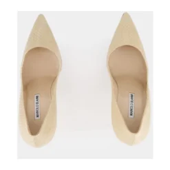 Beige Slange Spidse Tå Pumps