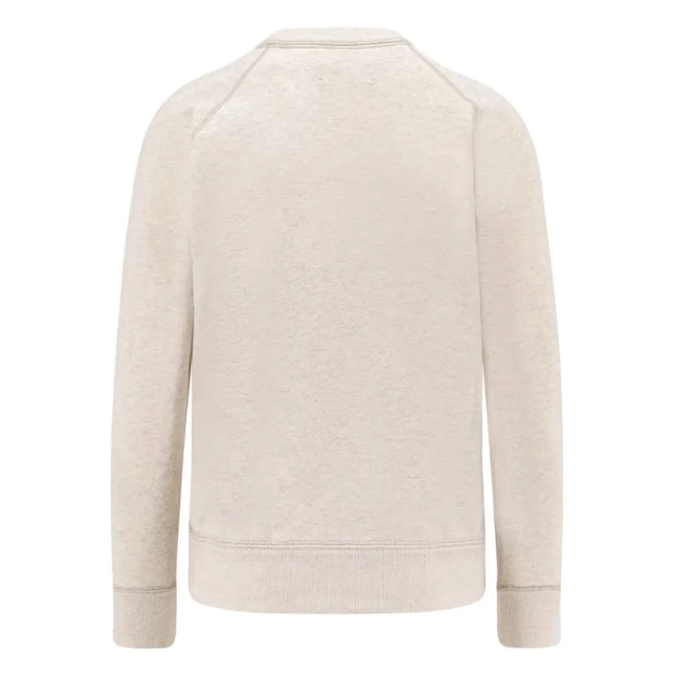 Beige Sweater med Ribkanter