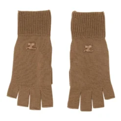 Beige Uld Unisex Logo Vanter
