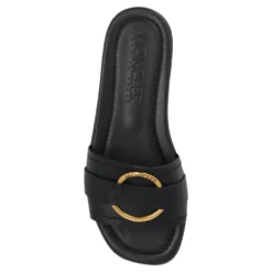 Bell Smooth Leather Flat Sandaler