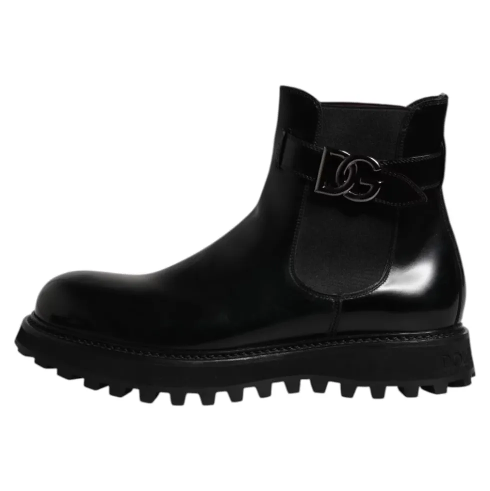 Belted Logo Chelsea Boots
