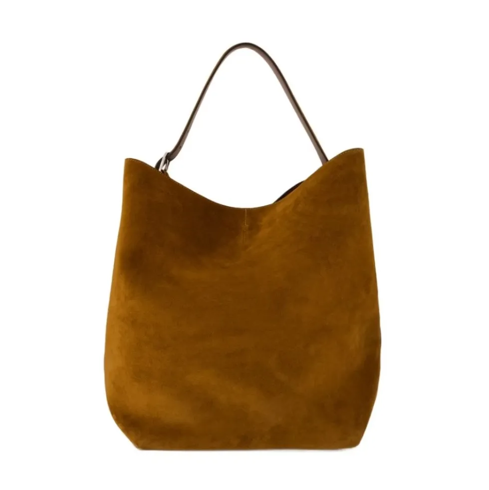 Belted Suede Tote