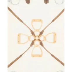 Belting-Print Wool-Silk Square Scarf