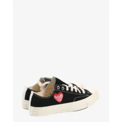 Black Heart Logo Low Top Sneakers