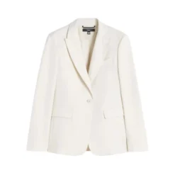 Blazer i linned og bomuldskanvas