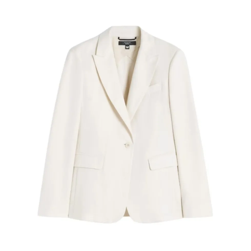 Blazer i linned og bomuldskanvas