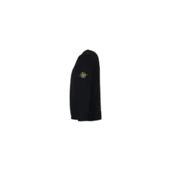 Blå Bomuldssweater med Logopatch