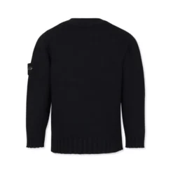 Blå Bomuldssweater med Logopatch