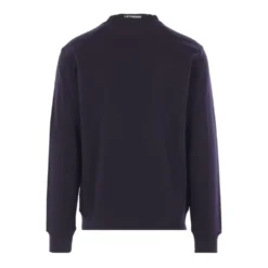 Blå Crew Neck Sweater med Lomme