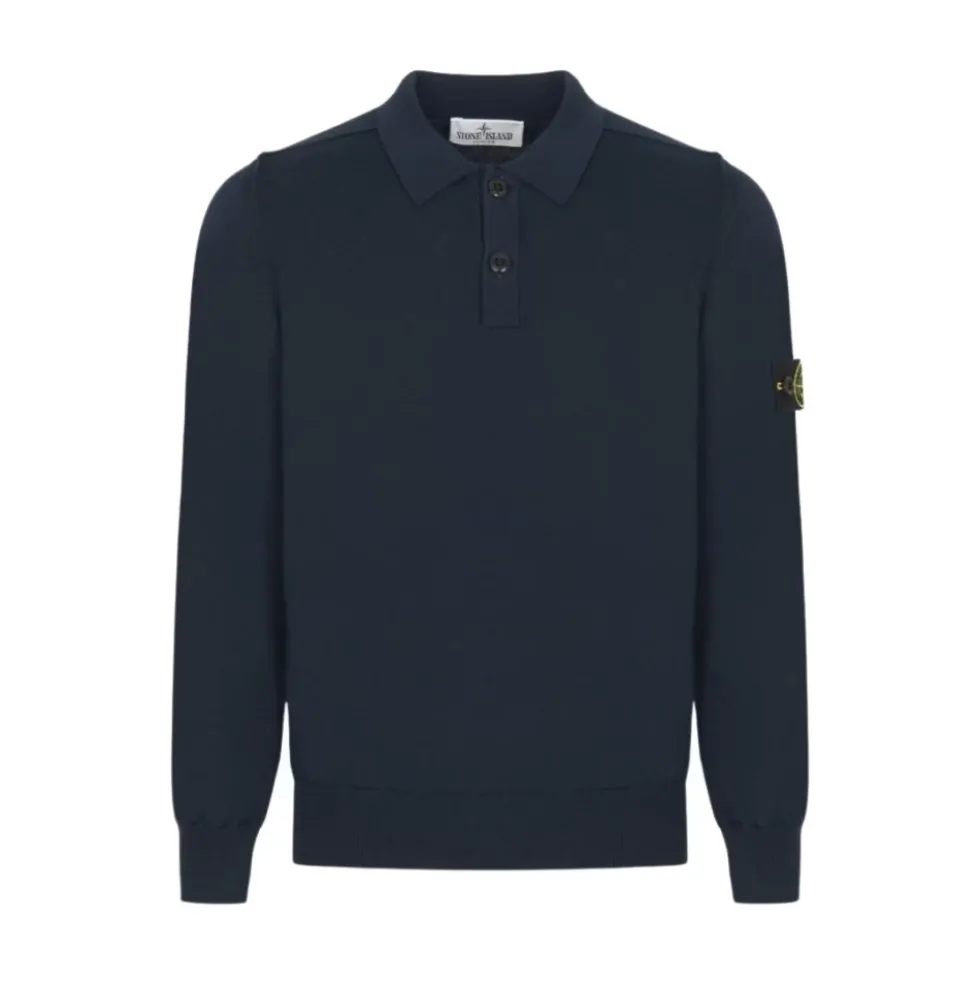Blød bomulds langærmet polo