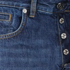 Blå Denim Jeans Lige Pasform