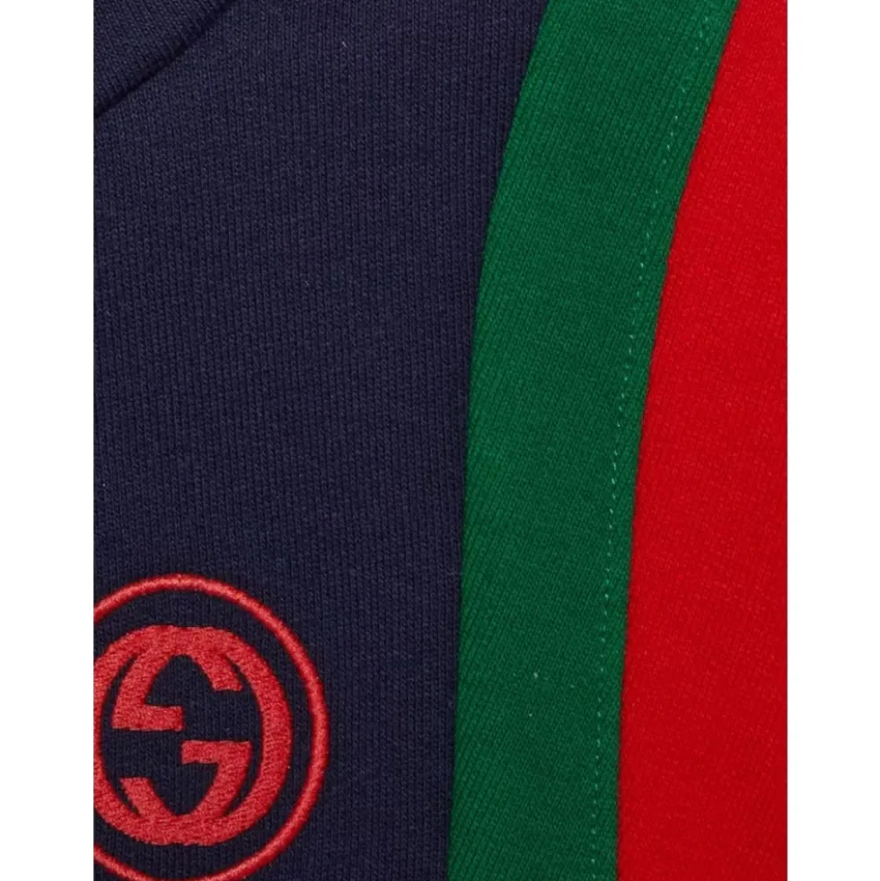 Blå Jersey Kjole med Web Detalje