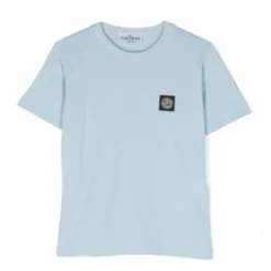 Blå Logo Patch Crew Neck Tee