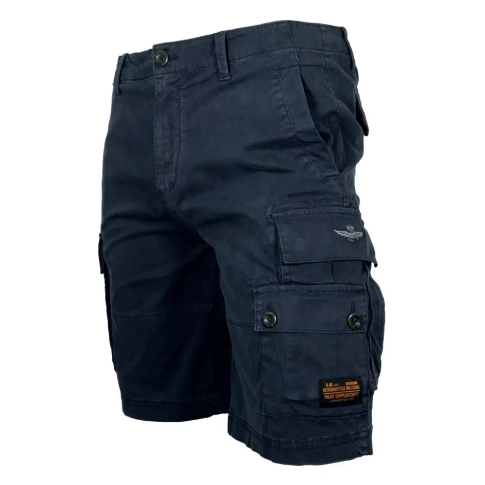 Blå Militær Bermuda Shorts BE263CT3533