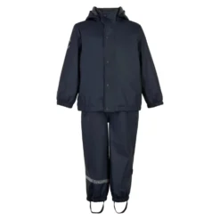 Blå Nights PU regnsæt med fleece