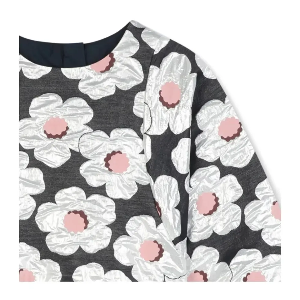Blomstret Sort Kjole
