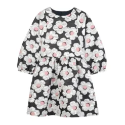 Blomstret Sort Kjole