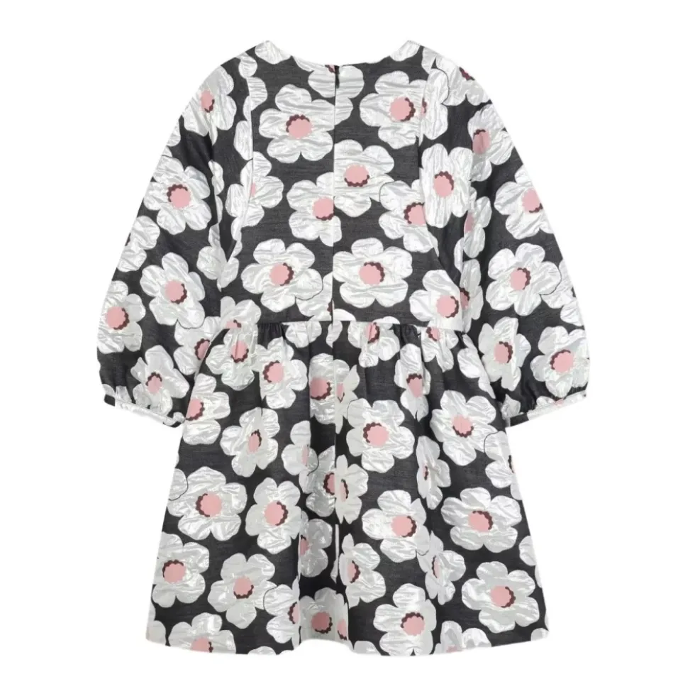 Blomstret Sort Kjole