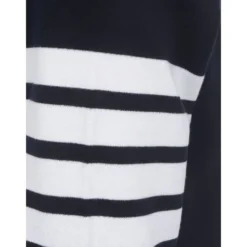 Blå Sweater med 4-Bar Stribe
