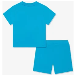 Blå Teddybjørn Logo Shortsæt