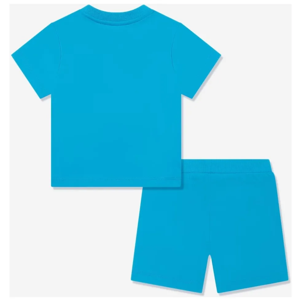 Blå Teddybjørn Logo Shortsæt