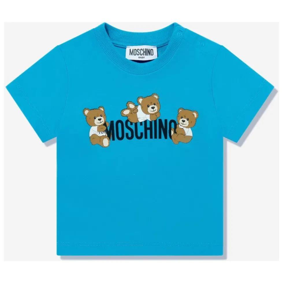 Blå Teddybjørn Logo Shortsæt