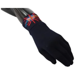 Blå Uld Unisex Statement Handsker