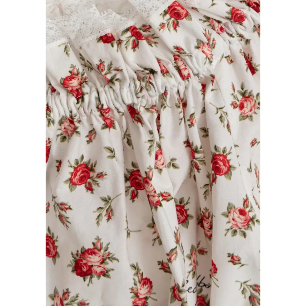 Bluse med blomstermotiv