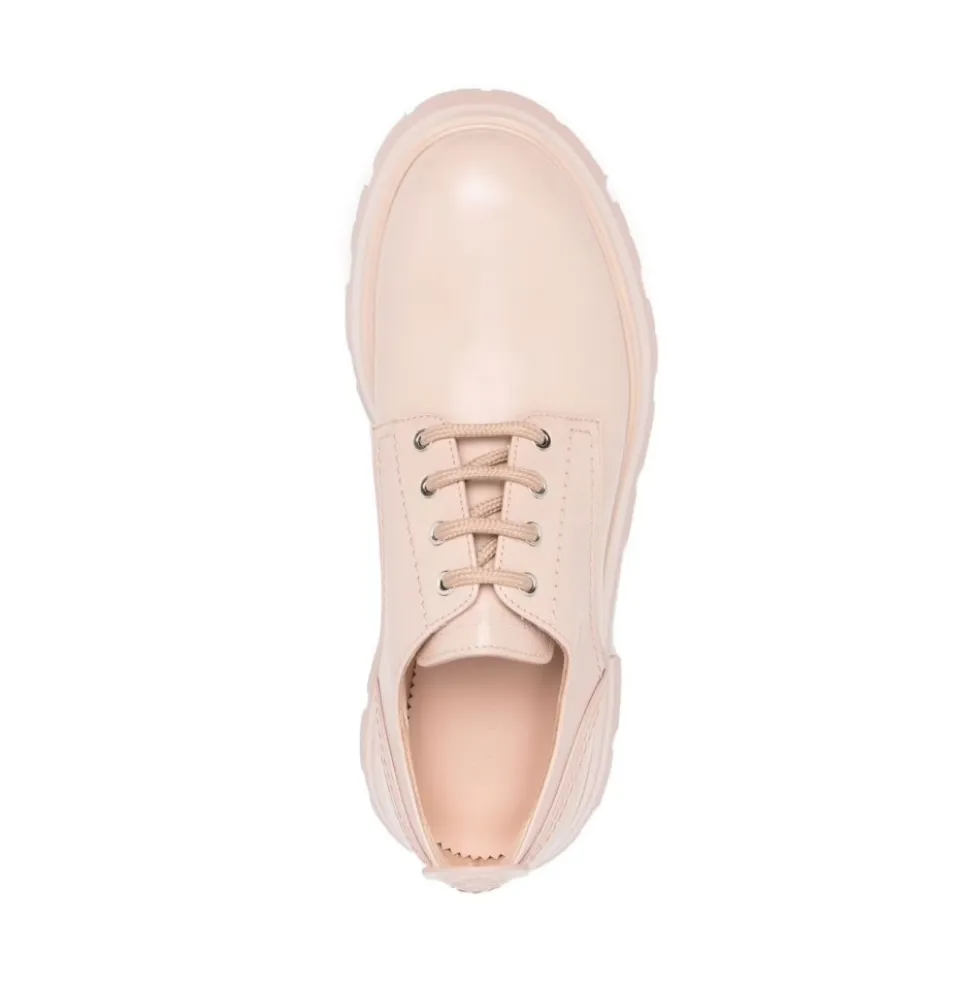 Blush Læder Snørestøvler