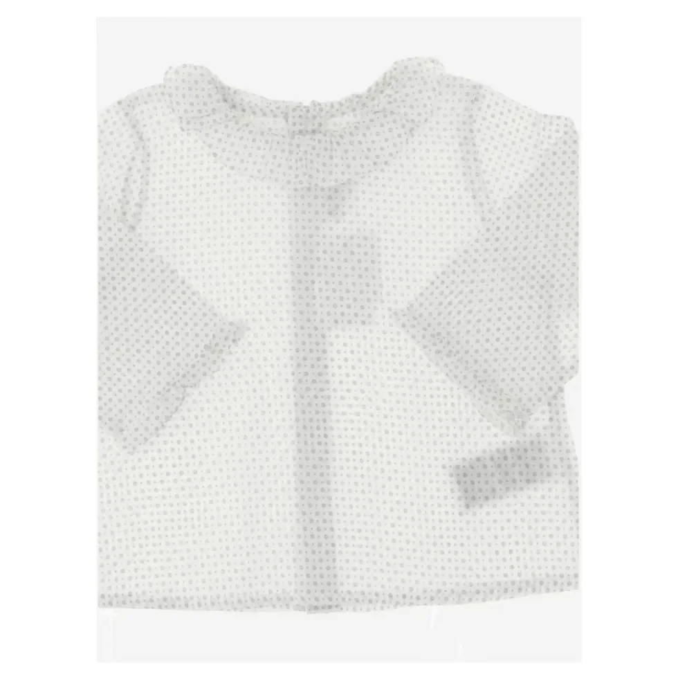 Blus lavet af ren bomuldskrave