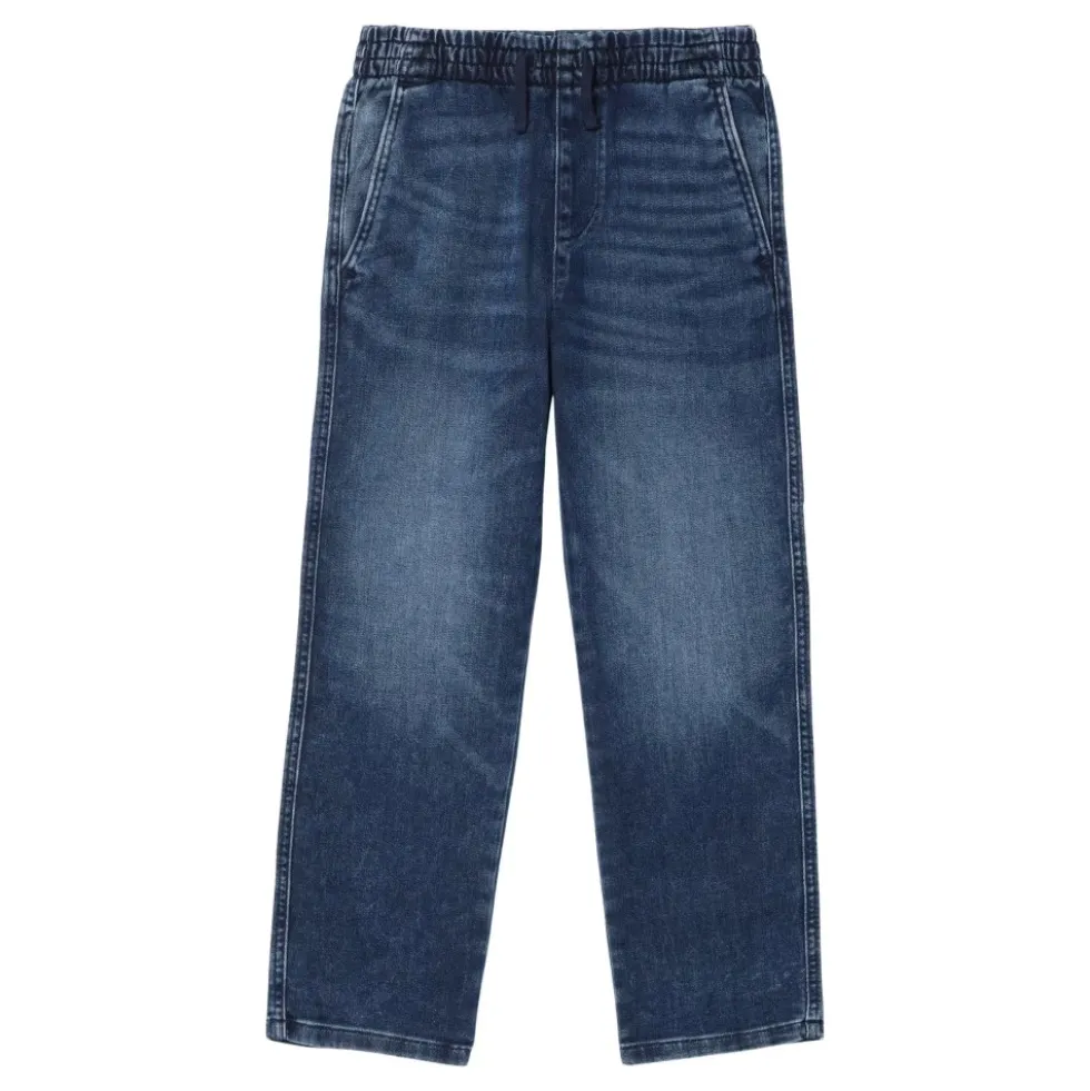 Blå vasket denim jeans
