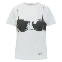 Bomulds T-shirt med bh-print