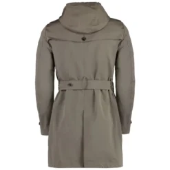 Bomuld Trenchcoat med Aftagelig Hætte