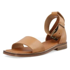 Bred Strop Sandal Vegetabilsk Garvet Læder