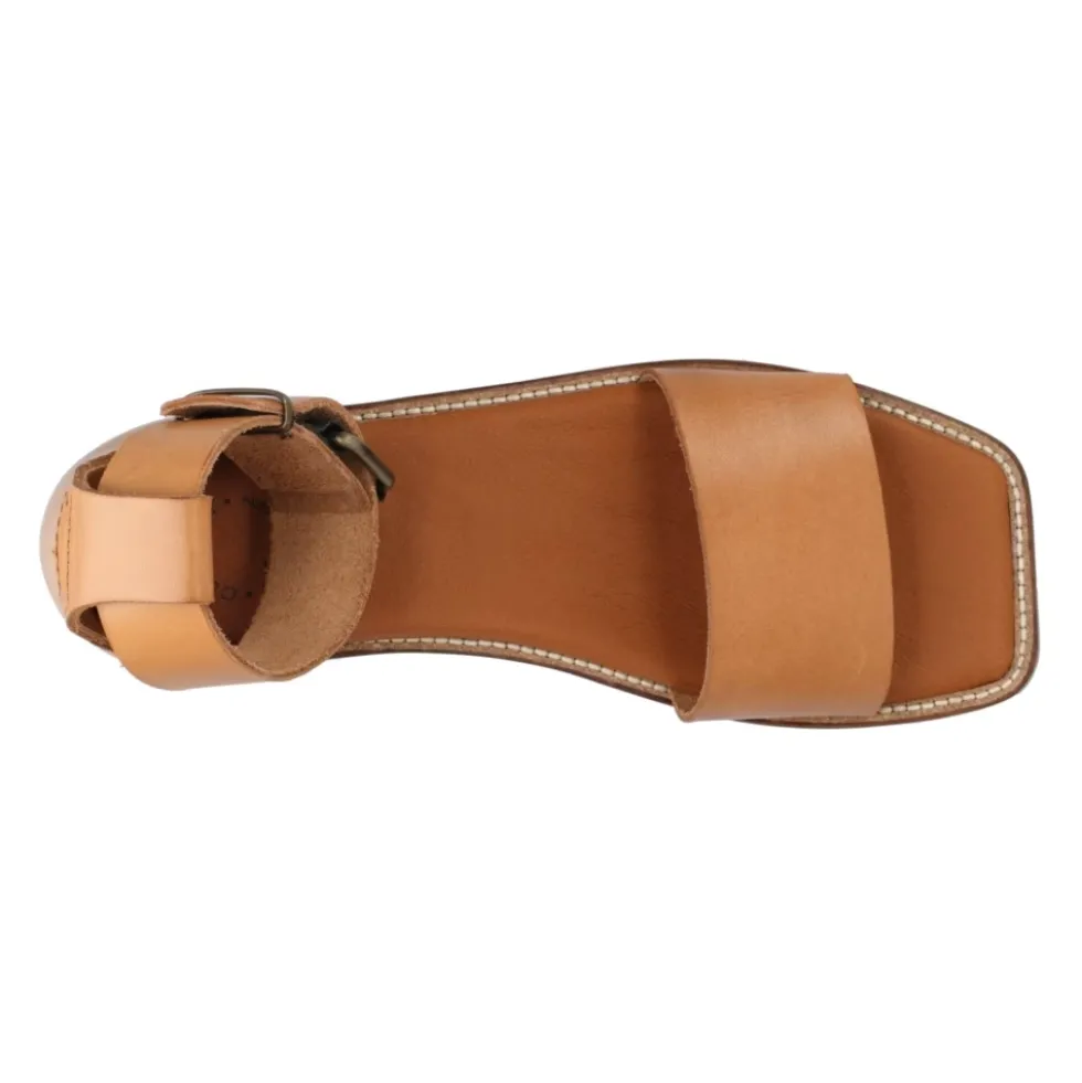 Bred Strop Sandal Vegetabilsk Garvet Læder
