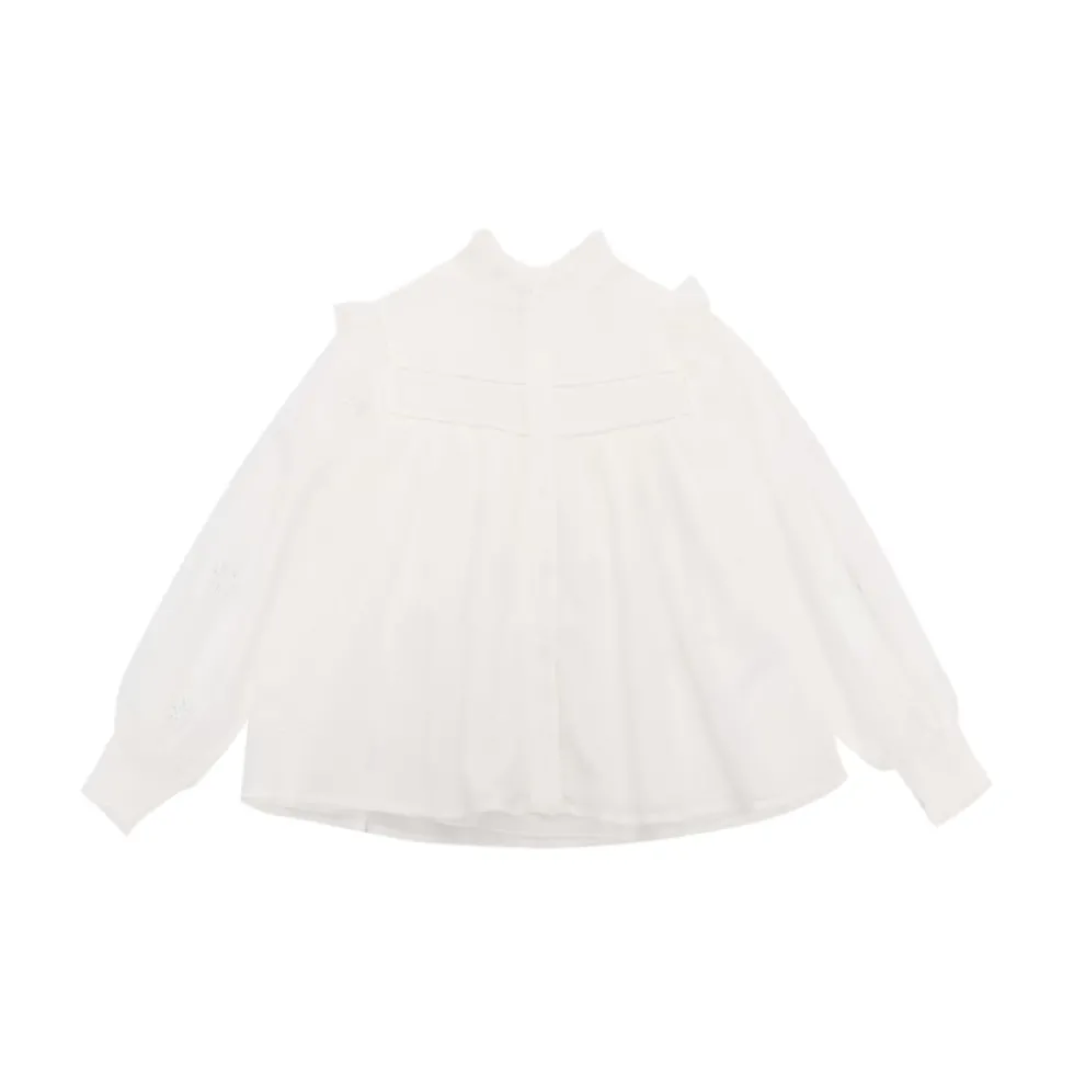 Broderede Stjerner Off-White Skjorte