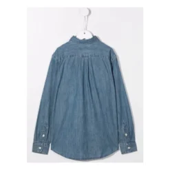 Broderet denimskjorte