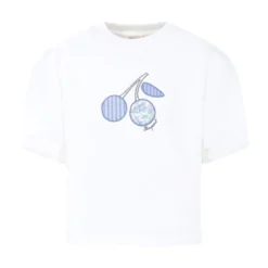 Broderet Logo Hvide T-shirts og Polos